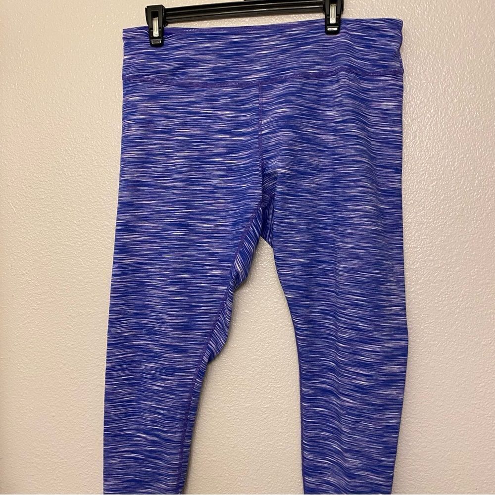 Zella Womens Stretch mid hi rise full length Leggings blue purple XL - Picture 2 of 10